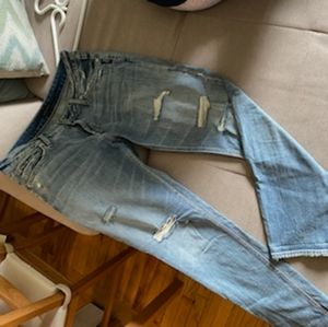 Silver Ripped Jeans